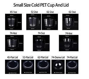 Couvre-bouteilles plats en PET sur mesure 74mm/78mm/89mm/90mm/92mm/95mm/98mm/107mm pour gobelets à boisson froide en PET de 6/7/8/9/10/12/14/16/18/20/22/24/32 oz - Product Image 3