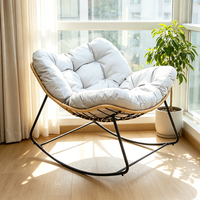 Fauteuil à bascule, chaise inclinable, chaise en rotin pour la maison, le jardin, le salon, le balcon, chaise à bascule de loisirs d'extérieur, chaise de jardin