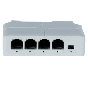 OEM ODM रेल्ड 100Mbps 4 पोर्ट PoE एक्सटेंडर PoE स्विच NVR IP कैमरा के लिए 1 इन 3 आउट