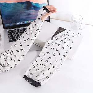 I-0107 Summer Floral Loose Ice Silk Cuff UV Protection Ice Sleeve Sun Protection Arm Protection Hand Sleeve <b>Long</b> <b>Gloves</b> - Product Image 2