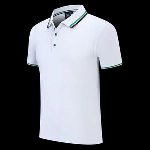 เสื้อโปโลผ้าฝ้าย100% สำหรับผู้ชายและผู้หญิงเสื้อกอล์ฟสีพื้นสั่งทำโลโก้ได้ตามต้องการ - Product Image 5