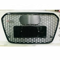 A6 C7 S6 RS6 Pare-chocs avant noir Grille en nid d'abeille pour Audi 2013 2014 2015 TUNING PARTS Easy ABS 1 Set Glossy Black RS STYLE