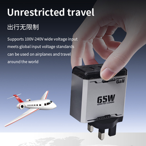 <span class=keywords><strong>Chargeur</strong></span> mural GaN 65W 3 ports 2C1A PD 3.0 QC3.0 OTP Ignifuge Multi-protection Prise EU/UK pour Smartphone Ordinateur Portable OEM ODM - Product Image 5