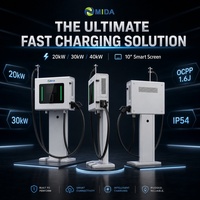 Station de recharge pour véhicules électriques commerciaux 20kW 30kW 40kW Chargeur DC CCS1 CCS2 CHAdeMO pour parkings publics