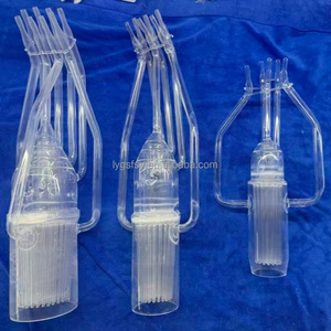 Quartz personnalisé 1100 ℃   Chalumeau en verre résistant à la chaleur, chalumeau en verre de quartz transparent, chalumeau industriel à brûleurs multiples - Product Image 3