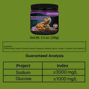 OEM ODM Solución Electrolítica para Reptiles, para Aliviar la Deshidratación de Reptiles, para Criadores de Reptiles, Corrige la Deshidratación - Product Image 6