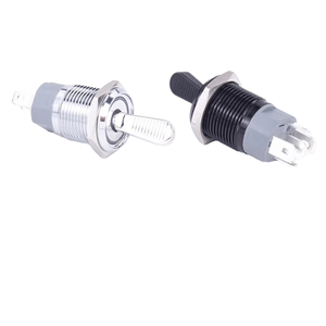 Interrupteur à bascule autobloquant de type levier de vitesse 2, bouton à bascule à double couleur en métal de 16 mm, interrupteur à bascule étanche, interrupteurs DIP - Product Image 1