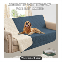 Couverture pour animaux de compagnie haut de gamme, tissée unie, double épaisseur, double face, imperméable, écologique, douce, en peluche, anti-fuite, pour canapé et lit