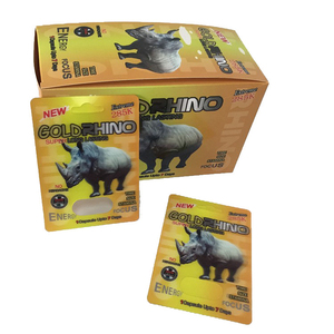 Đi Tê Giác-Vàng 69K Hiệu Ứng Thẻ Vỉ Bạc 3d Trong Cổ Phiếu Cho Nam Enhancer Thuốc Viên Nang Bao Bì Tùy Chỉnh Thiết Kế Vip 3d 5d - Product Image 5