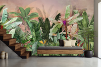 Papier peint 3D personnalisé, jungle tropicale, forêt tropicale, feuilles de palmier, oiseaux colorés, papier peint floral pour la décoration intérieure de villas, hôtels, maisons