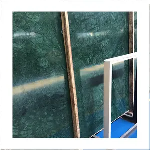 Polished Verde Guatemala Indian Green Marble Tile india big flower green marble