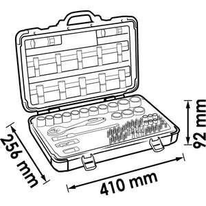 VIGOR-Jeu de douilles 3/8 ''V2305N (61 pièces) -EAN 4047728056441 DOUILLES À MAIN 3/8" - Product Image 2
