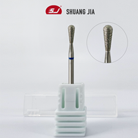 SHUANGJIA toutes tailles en forme de poire de haute qualité diamant moyen lisse la zone de cuticule foret à ongles diamant