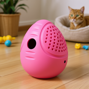 Jouet interactif pour animaux de compagnie en caoutchouc naturel, design à bascule, 8 cm, Egg Snack Toy - Product Image 3