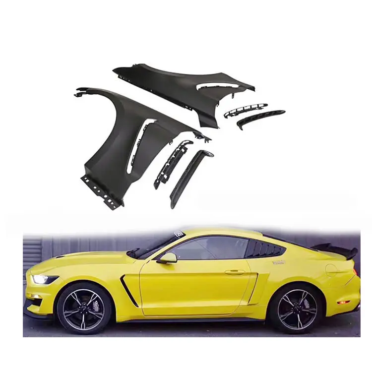 2018 GT350 sửa đổi mới cơ thể rộng bên Fender lỗ thông hơi chắn bùn phía trước Bộ dụng cụ cơ thể bộ phận cho mustangs