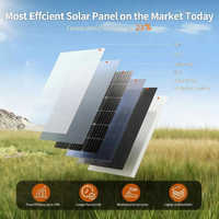 Panneau solaire pliable Alecter Solar haute efficacité 200W >23% d'efficacité certifié TUV pour utilisation en extérieur, sorties multiples pour