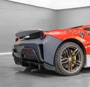 Kit de Carrocería de Fibra de Carbono Seca PP, Difusor de Parachoques Delantero, Elevación de Carrocería para Ferrari 488 <span class=keywords><strong>Pista</strong></span>, Kit de Carrocería de Plástico Mejorado - Product Image 3