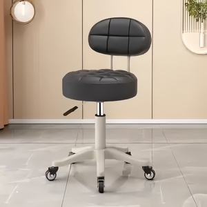 Sedia da Salone Regolabile, Sedia Idraulica Portatile con Ruote, Schienale Regolabile in Altezza, Rotazione a 360 Gradi per Esterni e Soggiorno - Product Image 3