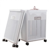 Armoire de rangement pliable en plastique PP et tissu non tissé, avec roulettes, de type autoportant, écologique, durable et moderne