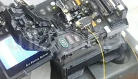 AI-10 Fusion Splicer Enam Motor 6S Multi-bahasa Penyambung Serat Optik Otomatis dengan Penyelarasan Otomatis untuk FTTH