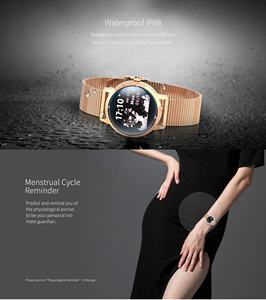 Reloj inteligente deporte mujeres Monitor de ritmo cardíaco de <span class=keywords><strong>salud</strong></span> Ip68 de la correa de Metal de Smartwatch - Product Image 4