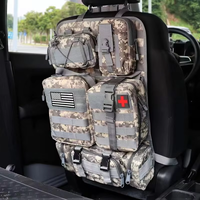 Lot de 6 pochettes tactiques universelles en tissu Oxford Molle pour dossier de siège de véhicule (voiture, camion)