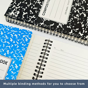 Cahier de Composition personnalisé de haute qualité au design simple Cahier à spirale Papeterie pour étudiants pour l'écriture - Product Image 2