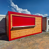 10ft Fast Food Mini Mobile Conteneur Café Bar Maisons Design Moderne En Plein Air Modifié Conteneur D'expédition Café Boutiques Pop-up Shop