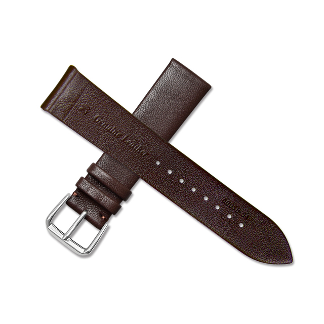 Brown Fashionable Italian Nappa Leather Sweat Resistant Thin Slim Style Watch Straps Watch Band Without Stitching