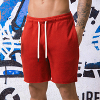 Shorts de sport décontractés en mélange de coton pour hommes, pantalons d'entraînement athlétiques, logo personnalisé, vêtements de sport, fabricant OEM