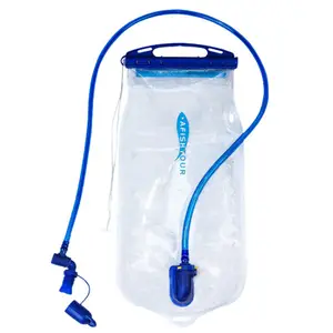 Transparent 2L Handle Water Bladder Portable Waterproof Hydration Pack Collapsible Safe Outdoor Water Storage Bladder