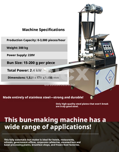 Máquina para Hacer Baozi Comercial Pequeña de <span class=keywords><strong>Acero</strong></span> <span class=keywords><strong>Inoxidable</strong></span> 220V, Máquina Automática para Hacer Momo para Restaurante - Product Image 4