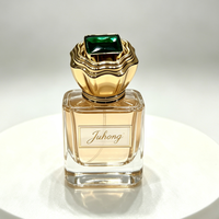 Tapa de Perfume de Lujo de Zamak con Incrustaciones de Diamantes de Imitación Verdes FEA15, Tapa de Botella de Vidrio, Logotipo Personalizado, Empaque de Fragancia de Alta Gama, Venta al Por Mayor