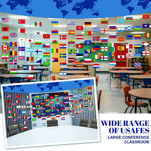 2025 Sản phẩm mới Bunting biểu ngữ bản đồ thế giới với chuỗi cờ Polyester hai mặt cho nhà hàng thanh vườn và trang trí tiệc - Product Image 6
