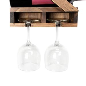 2025 Giá rượu cổ Treo Tường Mới với người giữ cốc trên mặt đất - Product Image 3