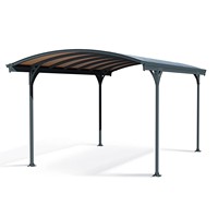 Abri de voiture en aluminium 500x300x190cm avec toit en polycarbonate, pliable, imperméable, pour stationnement de voiture