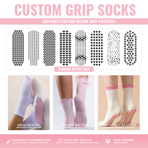 <span class=keywords><strong>Calcetines</strong></span> Deportivos Antideslizantes para <span class=keywords><strong>Mujer</strong></span>, Diseño Personalizado, Paquete de Pares, <span class=keywords><strong>Calcetines</strong></span> de Yoga con Cordones, Suela de Goma, <span class=keywords><strong>Calcetines</strong></span> de Pilates - Product Image 2