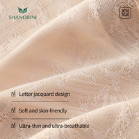 SHANGBINI Soutien-gorge sans fil blanc cassé à double bretelle, jacquard alphabet, grande taille, bralette, marque privée, usine OEM ODM