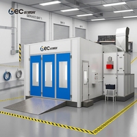 Cabine de pulvérisation de peinture à extraction de gaz d'échappement à tirage latéral diesel OBC