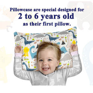 2 packs d'oreillers en coton biologique pour enfants 13 "<span class=keywords><strong>x</strong></span> 18"/12 "<span class=keywords><strong>x</strong></span> 16" doux et respirant avec enveloppe taies d'oreiller pour la literie des tout-petits - Product Image 3