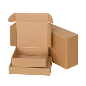 Tùy chỉnh vận chuyển gửi thư kraft giấy carton Nâu gấp bao bì các tông hộp bưu phẩm