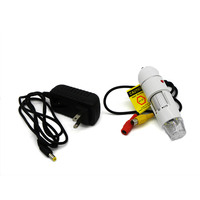Microscope numérique portable monoculaire 400x TV AV Phone, microscope industriel miniature avec 8 LED et support