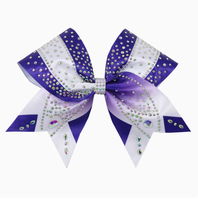 Noeuds de pom-pom girl rose néon personnalisés avec strass Porte-nœuds porte-sac à dos Organisateur et accessoires d'arc de cheveux en paracorde