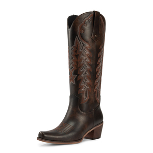 WETKISS-<span class=keywords><strong>Bottes</strong></span> de cowgirl brodées <span class=keywords><strong>western</strong></span> à talon épais, style rétro des années 70, pour femmes, Offre Spéciale - Product Image 2