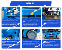 Plateforme élévatrice hydraulique portative automotrice, mini-élévateur à ciseaux, table de travail, construction en aluminium, hauteur maximale 16 m pour travaux en hauteur