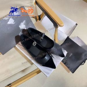 Chaussures plates décontractées en cuir de mouton pour femme CC avec nœud papillon, bout pointu, à enfiler, tendance mode toutes saisons - Product Image 6