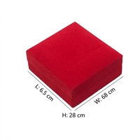 Boîte cadeau en velours pour bijoux, avec fermeture ouverte, pour pendentifs et colliers, personnalisable avec logo pour marques de détail
