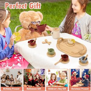 Cadeaux d'anniversaire personnalisés pour les petits garçons filles ensemble de fête de thé en bois jouets d'éducation précoce pour enfants cadeaux de fête des enfants en gros - Product Image 4