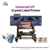 Imprimante DTF UV jet d'encre 3ALPS en gros, format A1 60 cm, idéale pour les autocollants 3D en gelée époxy, parfaite pour les logos de vêtements, sacs et chaussures
