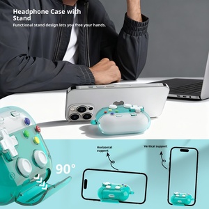 Nueva Funda Protectora Transparente para Auriculares con Soporte Descompresivo para 4 y Pro 3, Pintada con Spray - Product Image 4